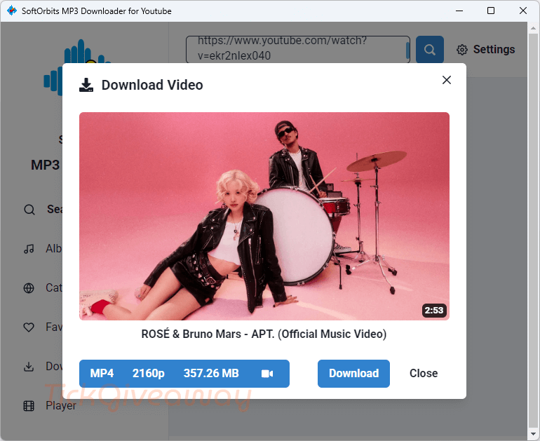 SoftOrbits MP3 Downloader for Youtube