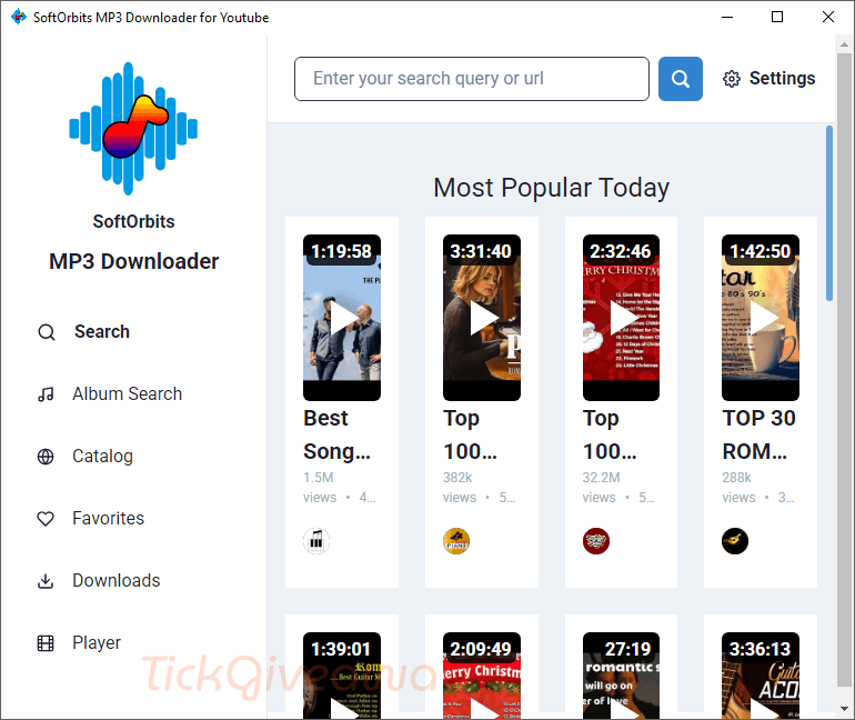 softorbits mp3 downloader for youtube main screenshot