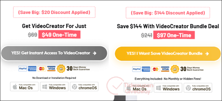 videocreator pricing plan