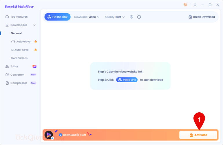 activate easeus videflow