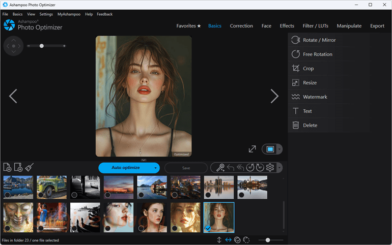 ashampoo photo optimizer main screenshot free Ashampoo Photo Optimizer