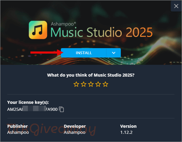 install ashampoo music studio 2025