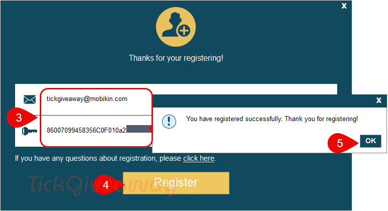 register mobikin assistant for android code