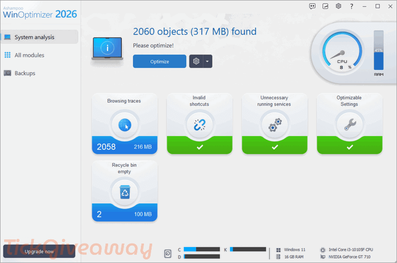 scr ashampoo winoptimizer 2026 optimize Ashampoo WinOptimizer