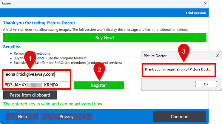 softorbits picture doctor registration