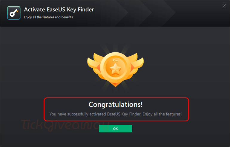 successfully activated easeus key finder successfully activated easeus key finder