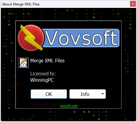 about vovsoft merge xml files