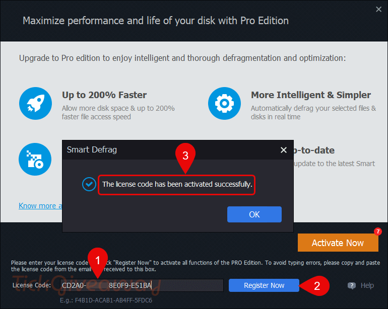 activate iobit smart defrag pro code