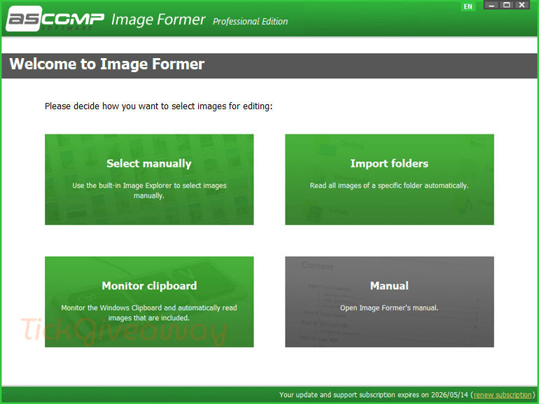 ascomp image former pro main screenshot