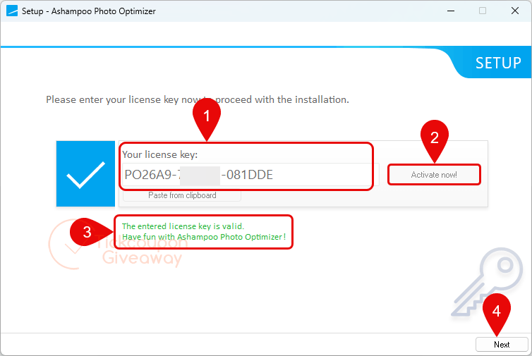 ashampoo photo optimizer activation