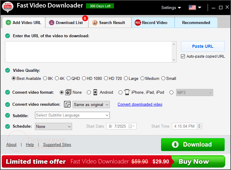 fast video downloader main screenshot free code Fast Video Downloader