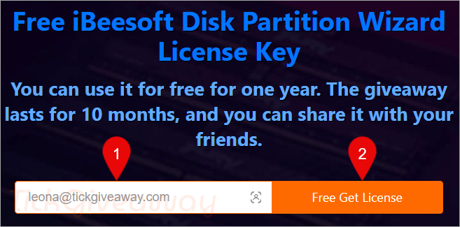 ibeesoft disk partition wizard giveaway page