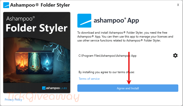 install ashampoo folder styler