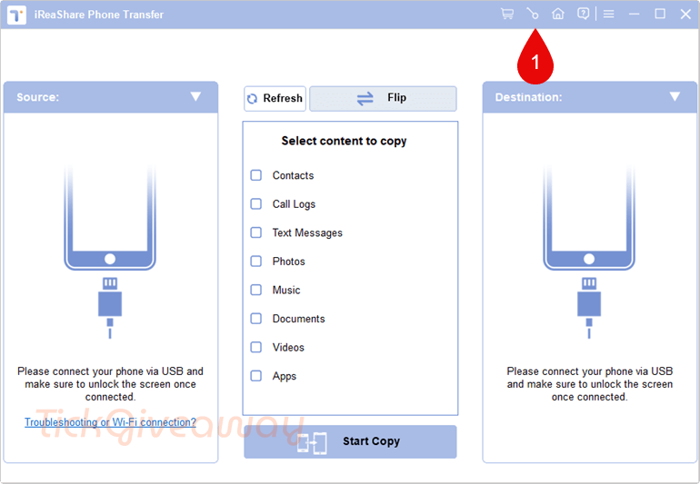 ireashare phone transfer registration