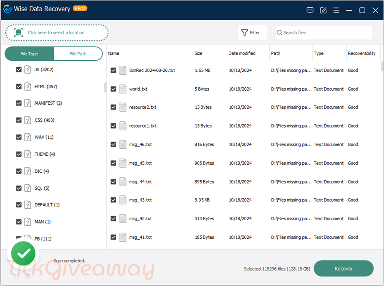 Wise Data Recovery PRO