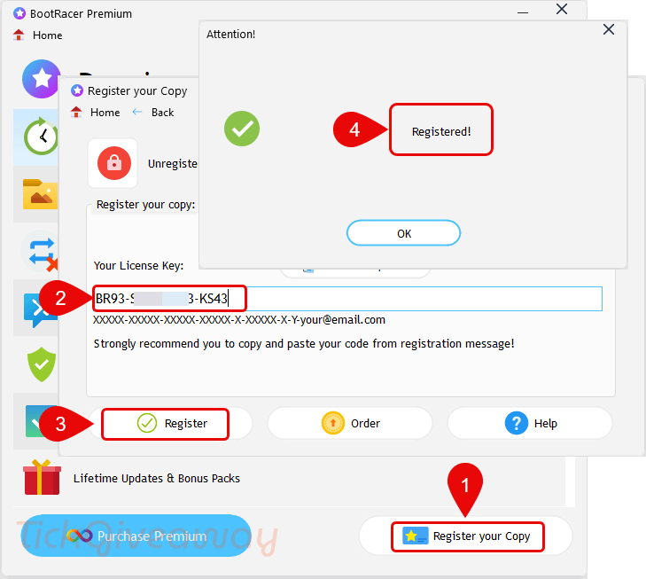 activate bootracer premium code