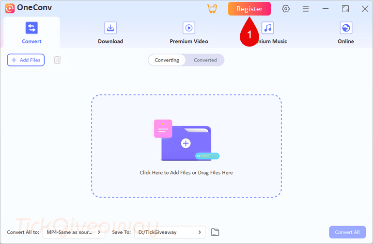 activate oneconv video converter code