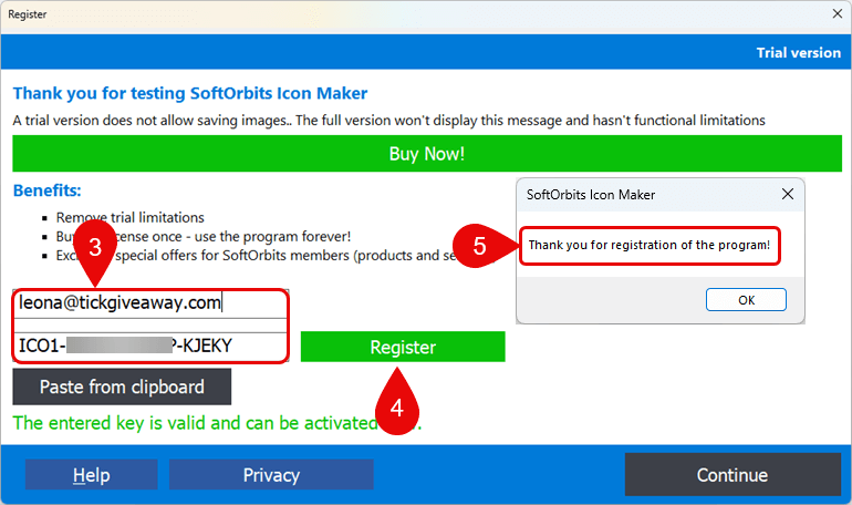 activate softorbits icon maker key