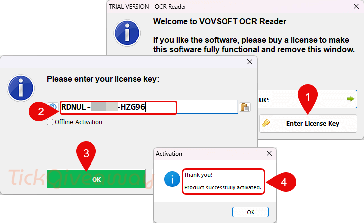 activate vovsoft ocr reader key