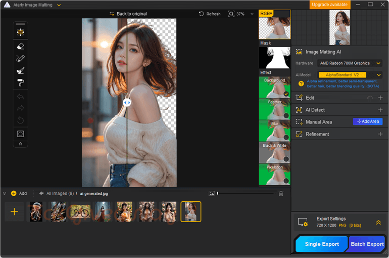 Aiarty Image Matting