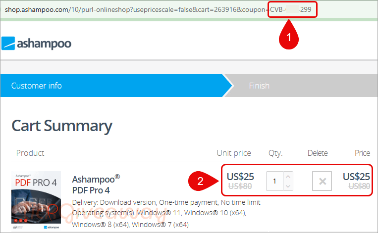 apply ashampoo pdf pro code
