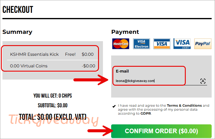 confirm order kshmr essentials kick plugin