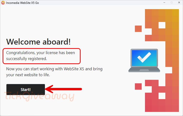 get website x5 go free license code