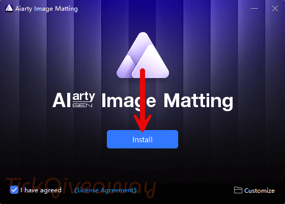 installation aiarty image matting