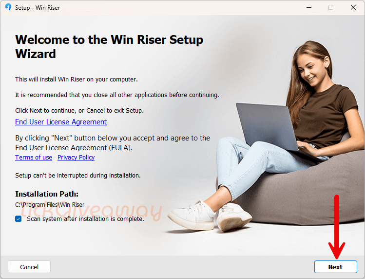 installation bit guardian win riser