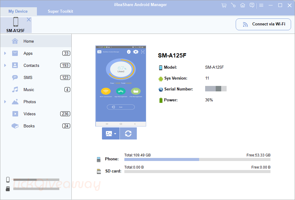 ireashare android manager giveaway code iReaShare Android Manager