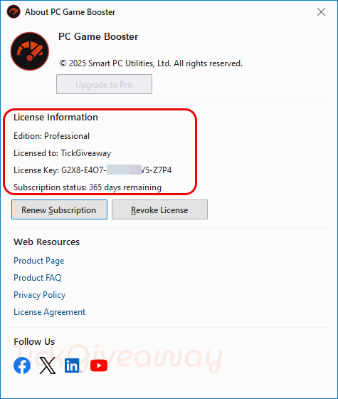license information game fire pro