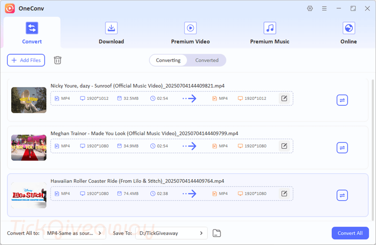 OneConv Video Converter