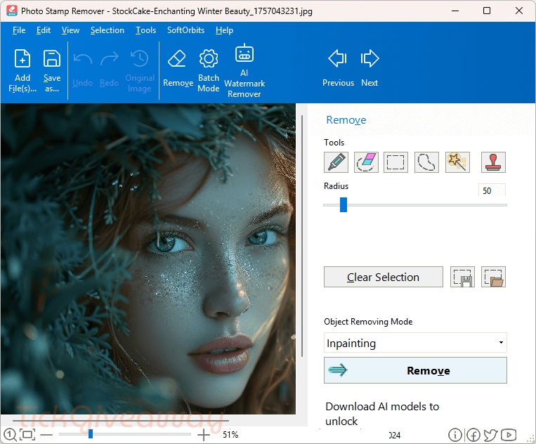 softorbits photo stamp remover free code screenshot SoftOrbits Photo Stamp Remover