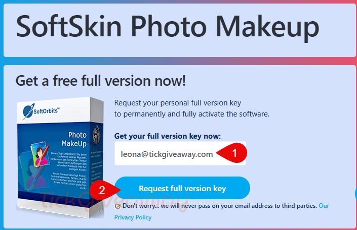 softorbits softskin photo makeup giveaway page