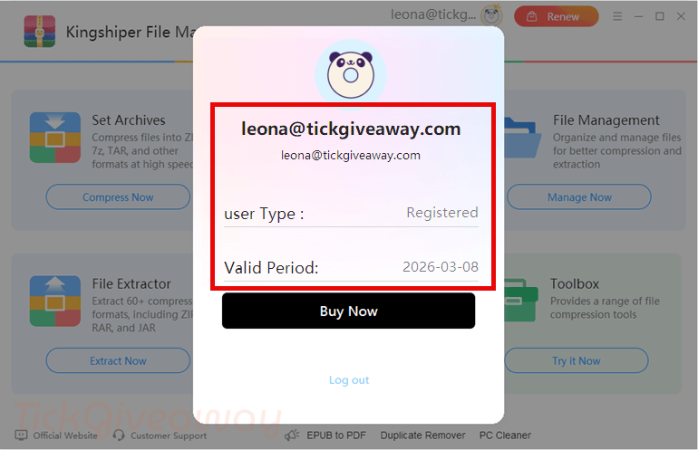 subscription kingshiper file manager