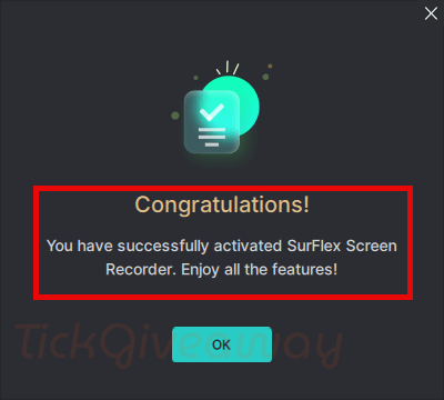 successfully activated surflex screen recorder