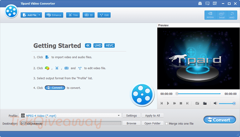 tipard video converter main screenshot tipard video converter main screenshot