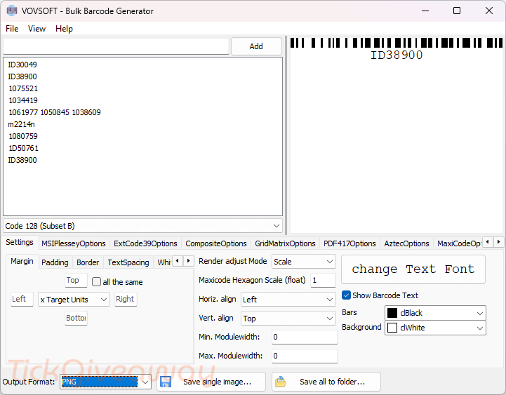 vovsoft bulk barcode generator main screenshot free Vovsoft Bulk Barcode Generator