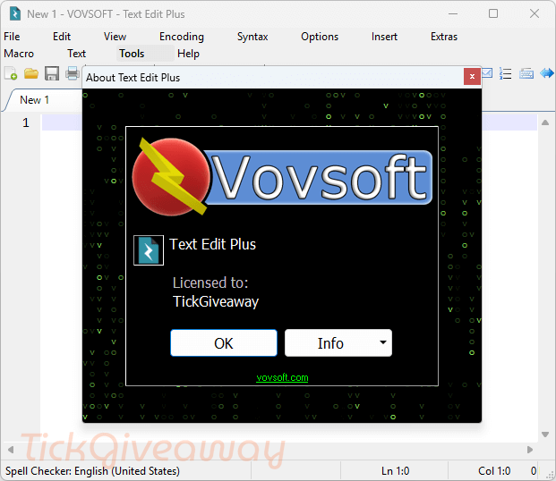 about vovsoft text edit plus free