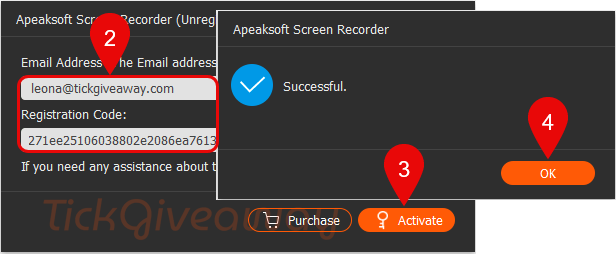 activate apeaksoft screen recorder code