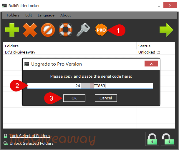activate bulkfolderlocker license code