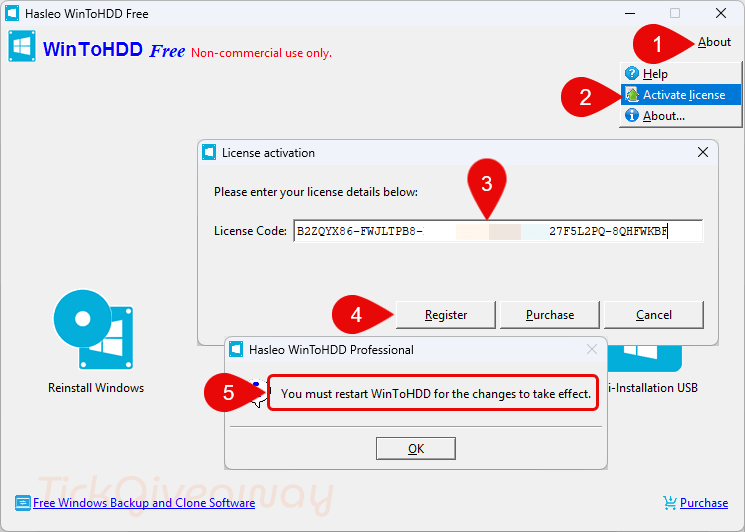 activate wintohdd professional key
