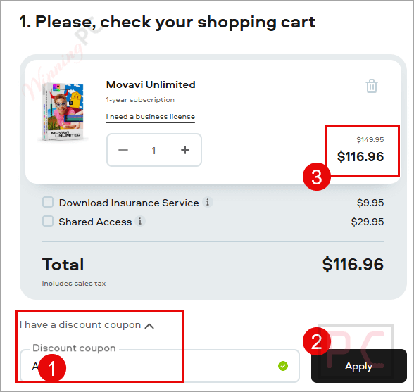 apply movavi unlimited coupon