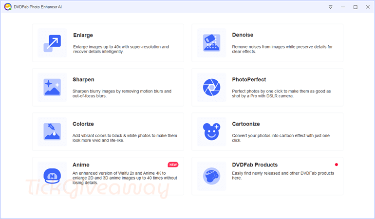 dvdfab photo enhancer ai main screenshot