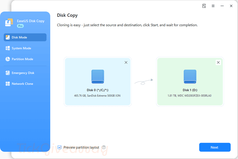 EaseUS Disk Copy Pro