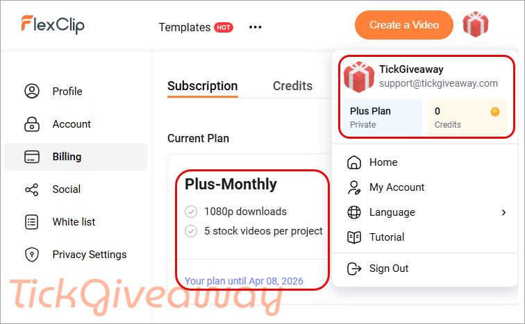 flexclip ai giveaway license key free