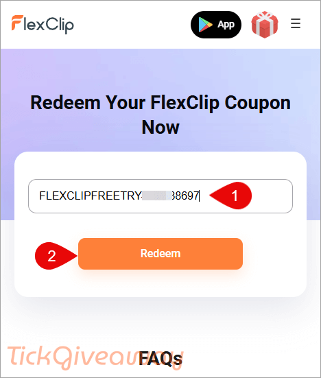 flexclip ai redeem code for free