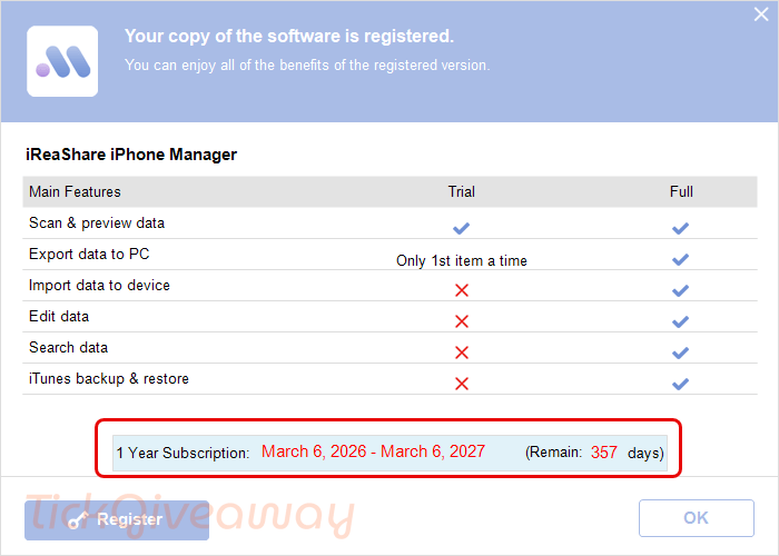 get ireashare iphone manager key free