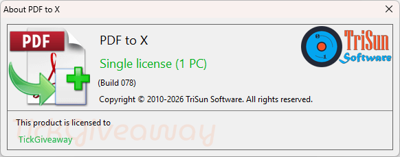 get trisun pdf to x free key