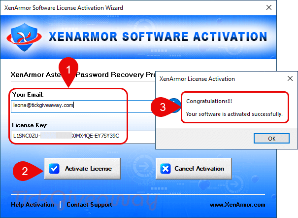 register asterisk password recovery pro code